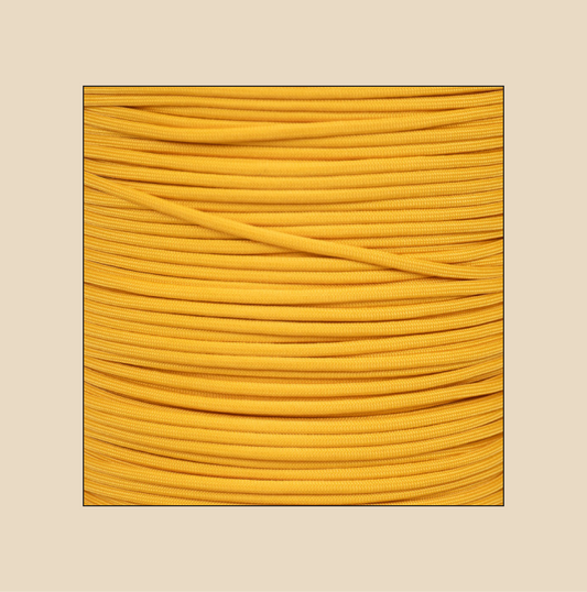 Yellow hat rope attachment for baseball caps and golf hats – detailed texture view