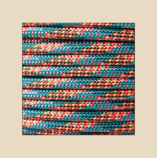 Blue, Green, Pink, Rainbow, Yellow hat rope attachment for baseball caps and golf hats – detailed texture view