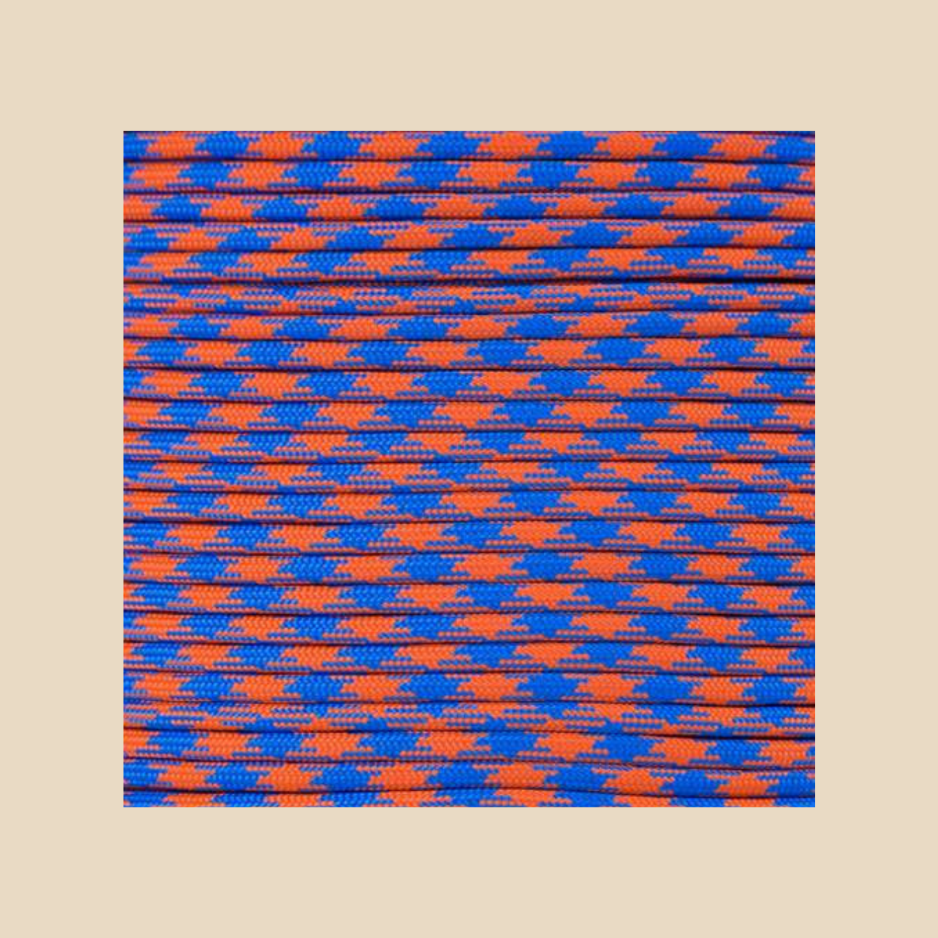 Blue, Orange hat rope attachment for baseball caps and golf hats – detailed texture view