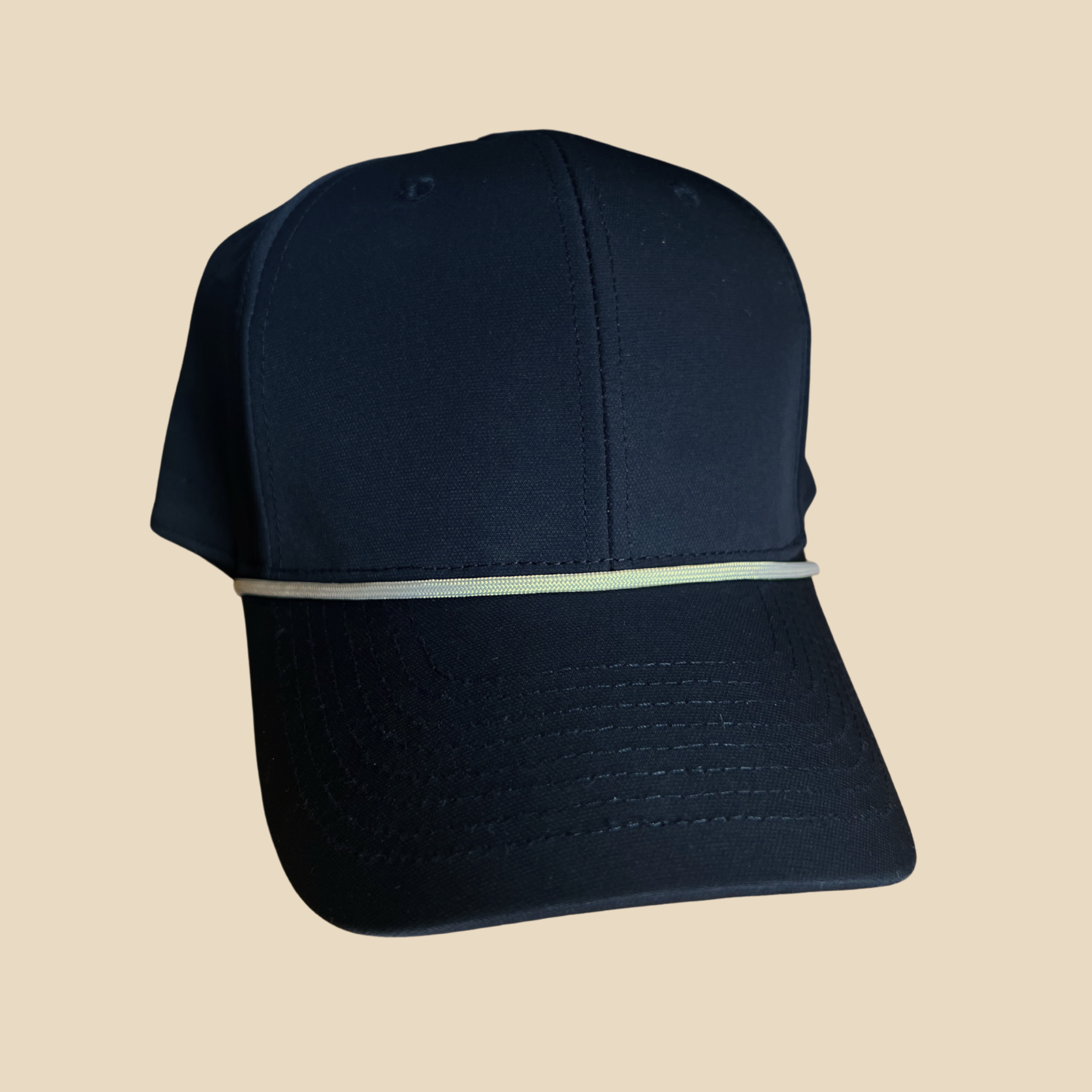 Hat styled with a Brown attachable hat rope accessory