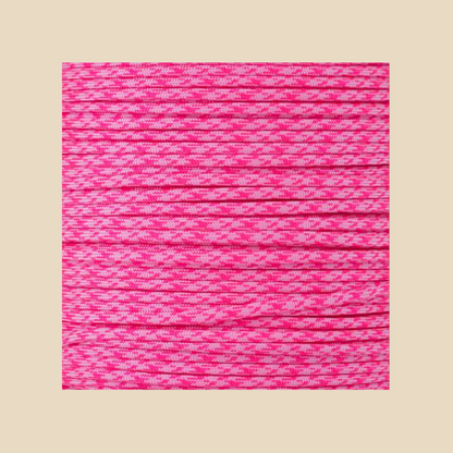 Pink hat rope attachment for baseball caps and golf hats – detailed texture view