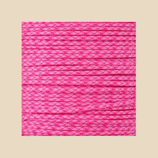 Pink hat rope attachment for baseball caps and golf hats – detailed texture view
